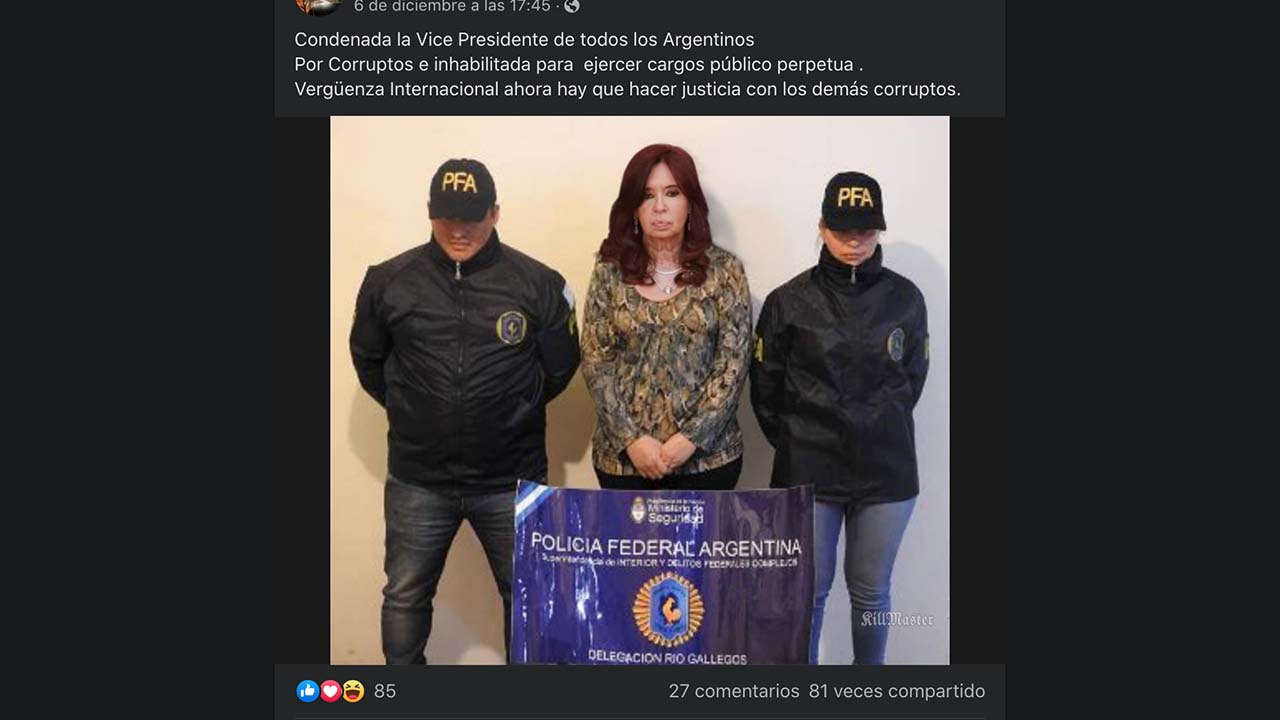 PORTADA CFK Detenida